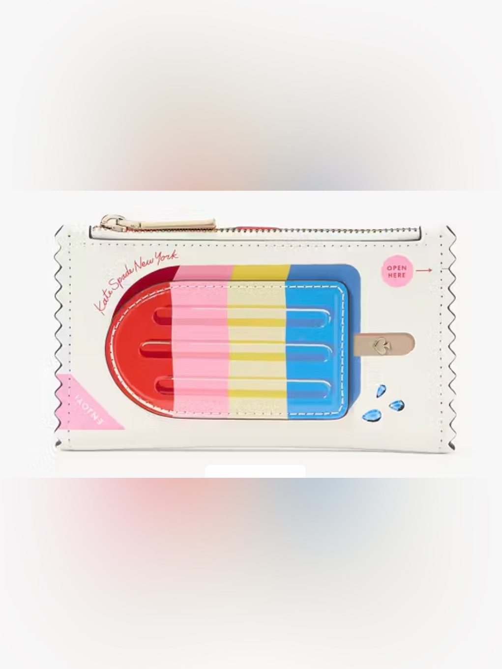 Kate Spade Snack Bar Popsicle Zip Card Holder Wallet